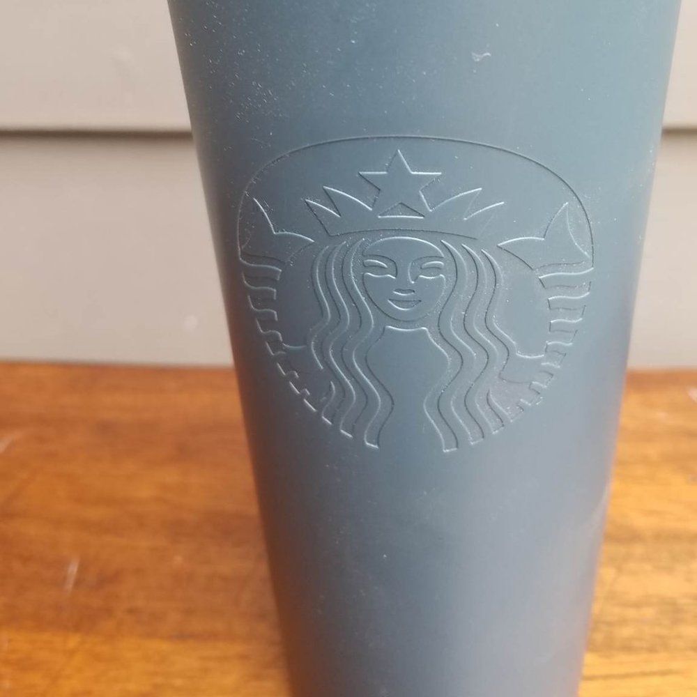 Starbucks Dark Teal 16 oz Tumbler 8.5" Tall 100% Recycled Matte Finish - Picture 2 of 8